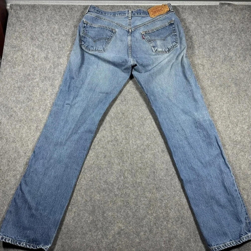 Levis‎ 501 Original Fit Mens Blue Straight Leg Denim Jeans 34x31 Medium Wash